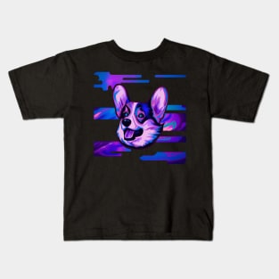 Vaporwave Corgi Kids T-Shirt